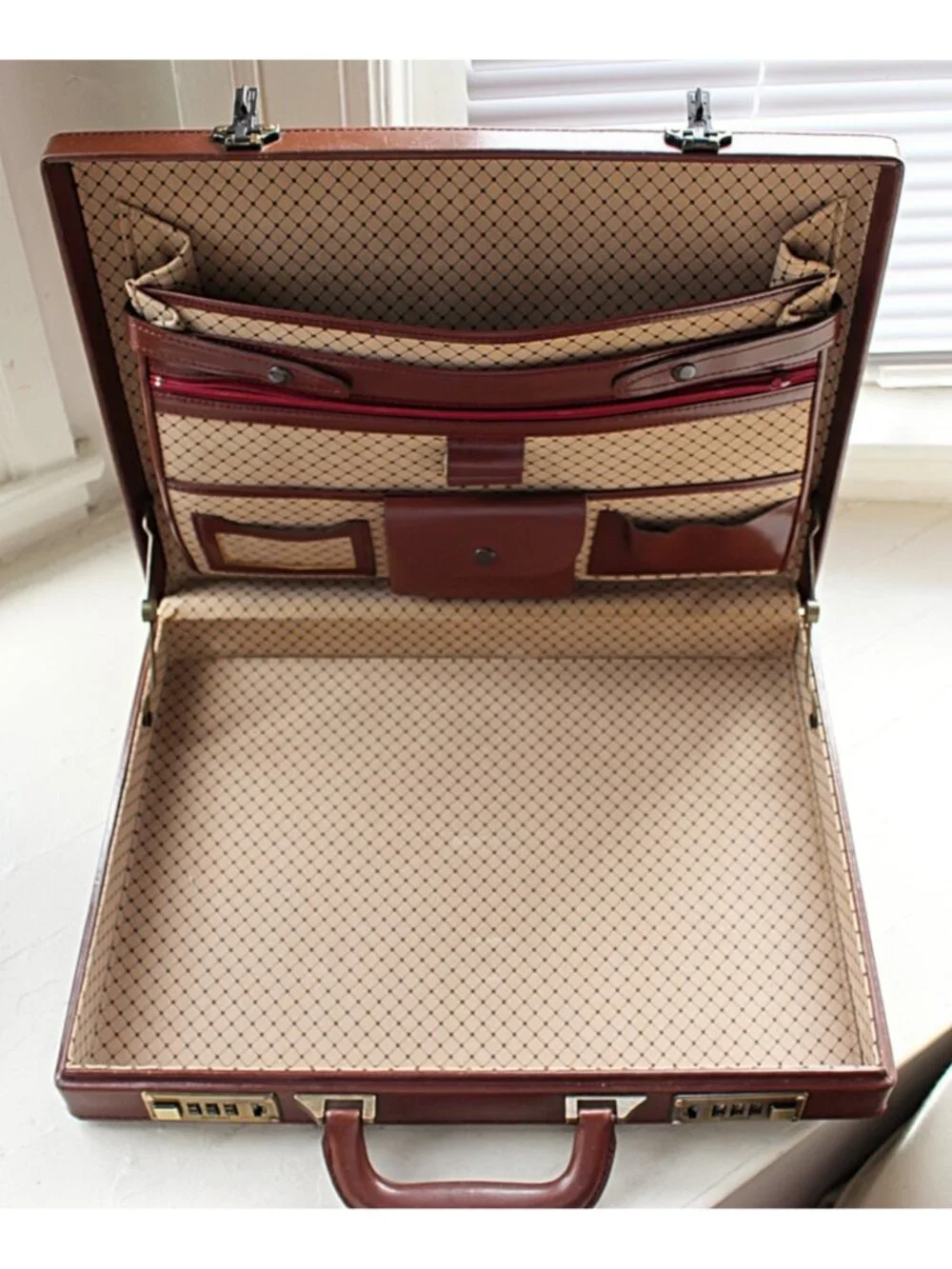 Vintage 1980s Amiet Combination Lock Briefcase in Unused Condition!